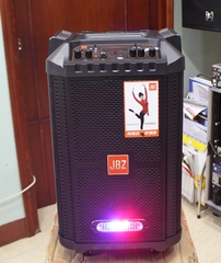Loa kéo di động JBZ 1006 Thùng gỗ 2 micro karaoke không dây kèm đèn led siêu đẹp [BH: 6 tháng]