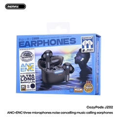 Tai nghe bluetooth REMAX COZYPODS JZ02 tai có chống ồn ANC kèm đèn led siêu đẹp