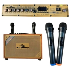 Loa kéo xách tay Kiomic K1001 kèm 2 mic không dây mẫu mới siêu hay