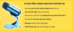 Micro thu âm để bàn mini K6 micro livestream karaoke có lọc âm chống ồn [BH 1 Tháng]6l8
