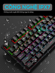 Bàn phím CƠ có dây GAMING INKER IK-12 led RGB blue switch Cao cấp [BH: 6 THÁNG]