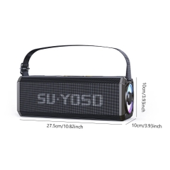 Loa bluetooth karaoke YOSD YS-228 HIFI DJ kèm 2 micro không dây có đèn led RGB siêu đẹp cực hay xách tay chính hãng, công suất 20W[BH 6 tháng]