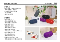 Loa bluetooth T&G TG-691 mẫu loa dài cầm tay có móc treo kèm đèn led siêu đẹp [BH 1 năm]