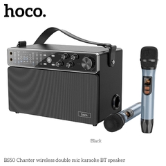 Loa bluetooth karaoke Hoco BS50 chính hãng tặng kèm 2 micro không dây [BH: 1 NĂM]