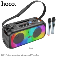 Loa bluetooth karaoke Hoco BS54 có led, dâ đeo chính hãng tặng kèm 2 micro không dây [BH: 1 NĂM]