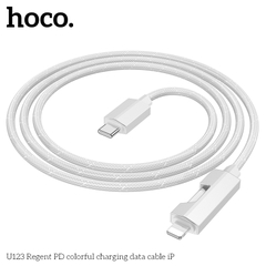 Cáp sạc nhanh 27w Hoco U123 c-l cổng Type C ra iPhone Lightning truyền dữ liệu có đèn báo chính hãng  [BH 1 NĂM]
