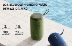 Loa bluetooth REMAX RB-M62 chính hãng siêu hay, chống nước, pin trâu [BH 1 năm]