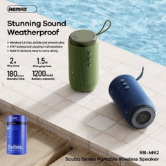 Loa bluetooth REMAX RB-M62 chính hãng siêu hay, chống nước, pin trâu [BH 1 năm]