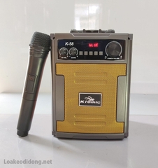 Loa bluetooth karaoke xách tay Kiomic K58 kèm 1 micro không dây [bh 3 tháng]