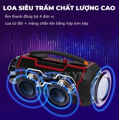 Loa Karaoke HT-M10 PORTABLE Bluetooth Kèm 1 Micro Có Dây [BH 6 tháng]