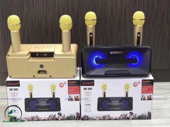 Loa bluetooth karaoke SDRD SD-301 kèm 2 micro không dây siêu hay [BH 6 tháng]