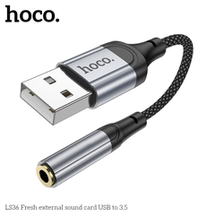 Jack chuyển đổi Hoco LS36 USB RA 3.5 chính hãng [BH: 1 NĂM]