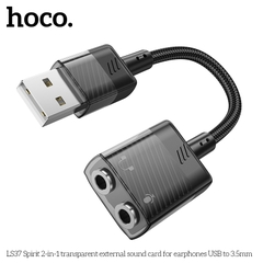 Cáp chuyển LS37 Spirit 2in1 cho tai nghe USB ra cổng 3.5 [BH: 1 năm]