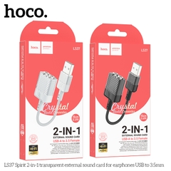 Cáp chuyển LS37 Spirit 2in1 cho tai nghe USB ra cổng 3.5 [BH: 1 năm]