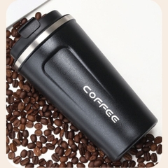 Ly giữ nhiệt lõi inox 304 510ml Vacuum cup "Water is the Source of Life" chữ Coffee nhựa nhám