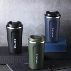 Ly giữ nhiệt lõi inox 304 510ml Vacuum cup "Water is the Source of Life" chữ Coffee nhựa nhám