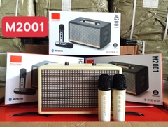 Loa bluetooth karaoke M2001 kèm 2 micro không dây hát karaoke [BH 6 tháng]