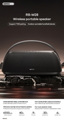 Loa bluetooth REMAX RB-M28 loa để bàn xách tay siêu đẹp kèm pin 4350mAh siêu trâu