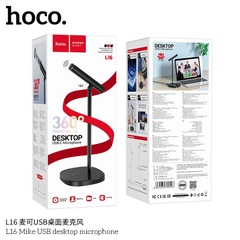 Micro thu âm, livestream HOCO L16 Mike Usb-C để bàn (desktop) chính hãng [BH 1 năm]