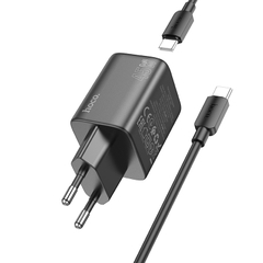Bộ sạc nhanh 45w Hoco N42 (C-C) 2 đầu Type C ra Type C, cóc 2 cổng Type C chính hãng [Bh 1 Năm]
