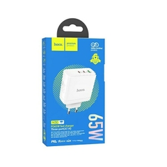 Cóc sạc nhanh 65w HOCO N30 cóc 3 cổng 1 cổng usb 2 cổng Type C sạc cùng lúc nhiều thiết bị [Bh 1 Năm]