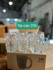 Hộp 6 Ly thủy tinh uống Bia, nước lọc, trà đá Na Cao 316 [BH: NONE]