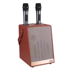 Loa bluetooth karaoke Qixi 2050 tặng kèm 2 micro không dây 201*213*297mm [BH: 6 tháng]