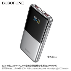 Pin sạc nhanh 22.5w BOROFONE BJ75 10.000mAh dự phòng chính hãng QC3.0 PD 20w [BH 1 năm]