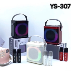 Loa bluetooth karaoke YOSD YS-307 kèm 2 micro không dây có đèn led 7 màu siêu đẹp cực hay xách tay chính hãng [BH 6 tháng]