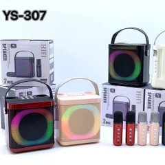 Loa bluetooth karaoke YOSD YS-307 kèm 2 micro không dây có đèn led 7 màu siêu đẹp cực hay xách tay chính hãng [BH 6 tháng]
