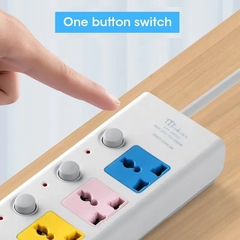 Ổ cắm điện đa năng B40 dây dài 5m đa sắc(4 ổ 3 chấu+ 2 cổng usb) [BH 1 tuần]