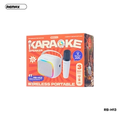 Loa bluetooth karaoke REMAX RM-H13 mẫu loa xách tai mni có đèn led kèm 1 micro siêu hay [Bh 1 Năm]