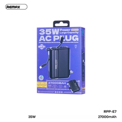 Pin sạc nhanh 35w REMAX RPP-E7 27.000mAh (sạc được laptop, điện thoại) có chui ghim sạc ổ điện, kèm cáp liền pin chính hãng [BH 1 năm]
