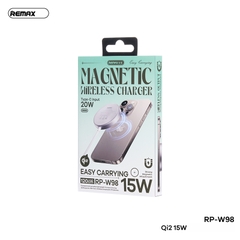 Đế sạc nhanh không dây REMAX RP-W98 Manetic 15W Qi2 chính hãng [BH 1 năm]