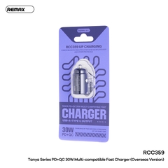 Cóc sạc nhanh 30w REMAX RCC-359 ô tô củ / tẩu sạc xe hơi 1 cổng type-c PD, 1 cổng usb QC3.0 chính hãng [BH 1 Năm]
