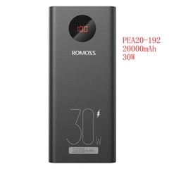 Pin sạc dự phòng ROMOSS PEA20 20000mAh sạc nhanh 30w kèm đèn led hiển thị phần trăm pin siêu đẹp