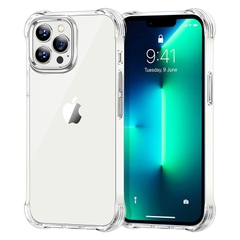 Ốp lưng Silicon chống sốc iPhone 13 Pro Max (No Name) trong suốt có gờ bảo vệ / pktn sale