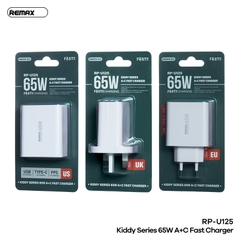 Cóc Sạc Nhanh 65w REMAX RP-U125 1 cổng USB + 1 cổng TYPE C Chính Hãng [BH 1 NĂM]