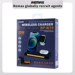 Đế sạc nhanh 22w Remax RP-W70 3in1 không dây Đa năng chính hãng [BH: 1 NĂM]