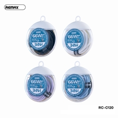 Cáp sạc nhanh 66w 3 đầu Remax RC-C120 đa năng chính hãng [BH: 1 NĂM]