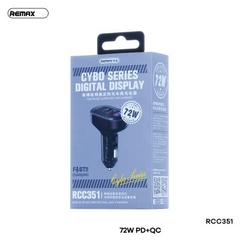 Cóc Sạc Nhanh Xe Hơi 72w REMAX RCC-351 có 1 Cổng Usb QC3.0 vs 2 cổng Typec PD vỏ trong suốt lộ mạch Chính Hãng RCC351 [BH 1 năm]