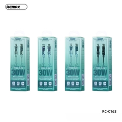 Cáp sạc nhanh 30W REMAX RC-C163 (c-l 1.2m) type c ra iphone lightning dây dù chính hãng [BH 1 năm]