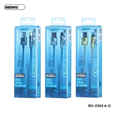 Cáp sạc nhanh 120W REMAX RC-C103 (usb ra Type C) dây dù chính hãng [BH 1 năm]