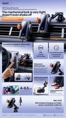 Giá đỡ điện thoại trên xe hơi REMAX RM-C04 kiêm sạc không dây 15W [BH: 1 NĂM]