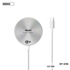 Đế sạc nhanh không dây REMAX RP-W98 Manetic 15W Qi2 chính hãng [BH 1 năm]