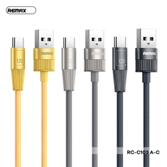 Cáp sạc nhanh 120W REMAX RC-C103 (usb ra Type C) dây dù chính hãng [BH 1 năm]