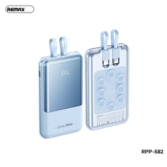 Pin sạc nhanh 22.5w REMAX RPP-582 10.000mAh dự phòng kèm cáp liền pin, đế hít chính hãng PD QC3.0 [BH 1 năm]