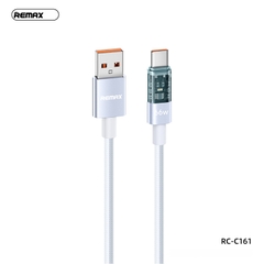 Cáp sạc nhanh 66W REMAX RC-C161 (usb ra Type C) dây dù chính hãng [BH 1 năm]