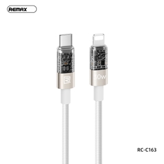 Cáp sạc nhanh 30W REMAX RC-C163 (c-l 1.2m) type c ra iphone lightning dây dù chính hãng [BH 1 năm]