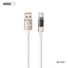 Cáp sạc nhanh 66W REMAX RC-C161 (usb ra Type C) dây dù chính hãng [BH 1 năm]